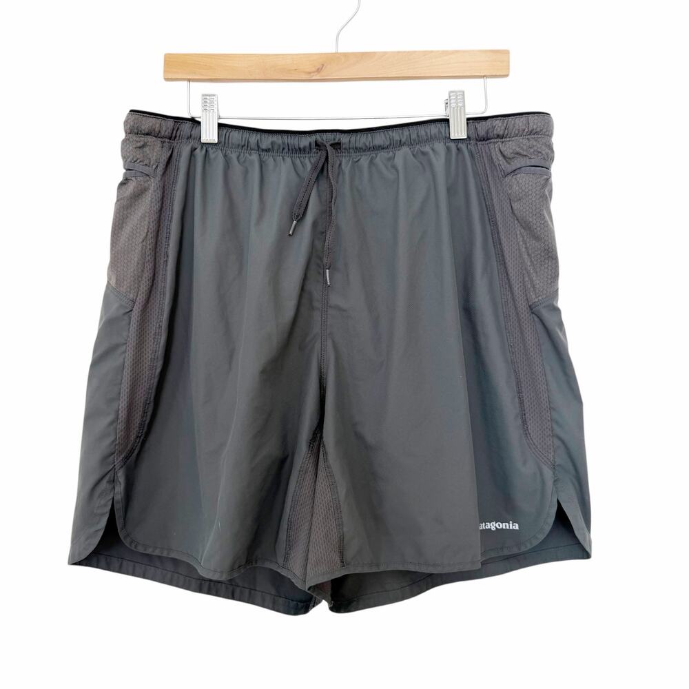 Patagonia Gray Strider Running Shorts Sz XL